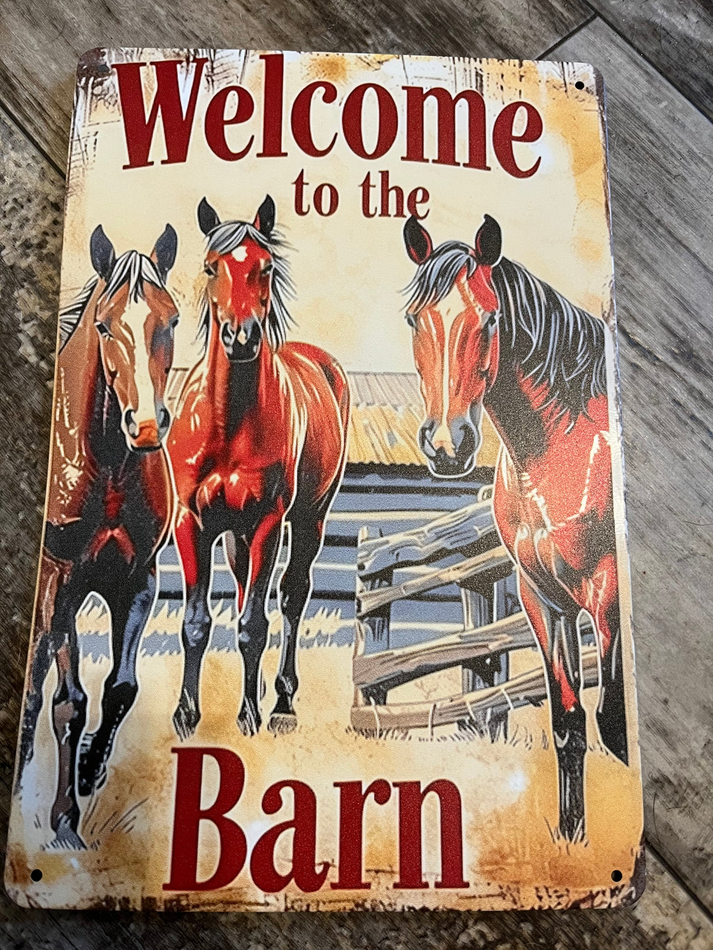 Vintage type tin sign