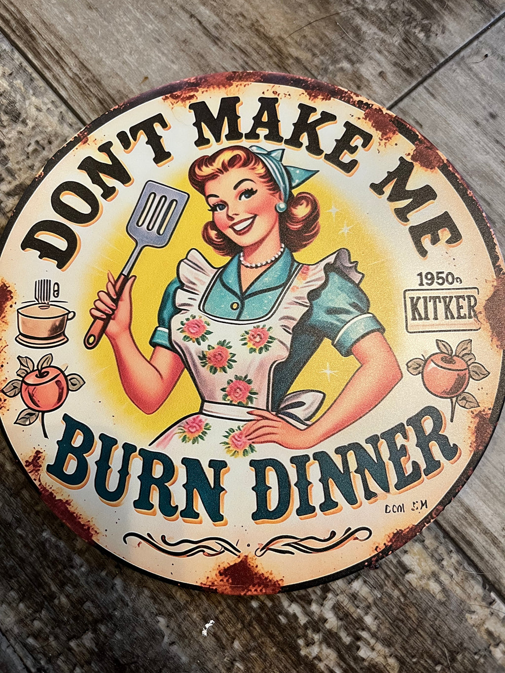 Vintage type tin sign