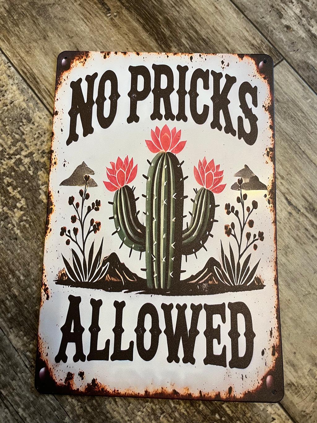 Vintage type tin sign