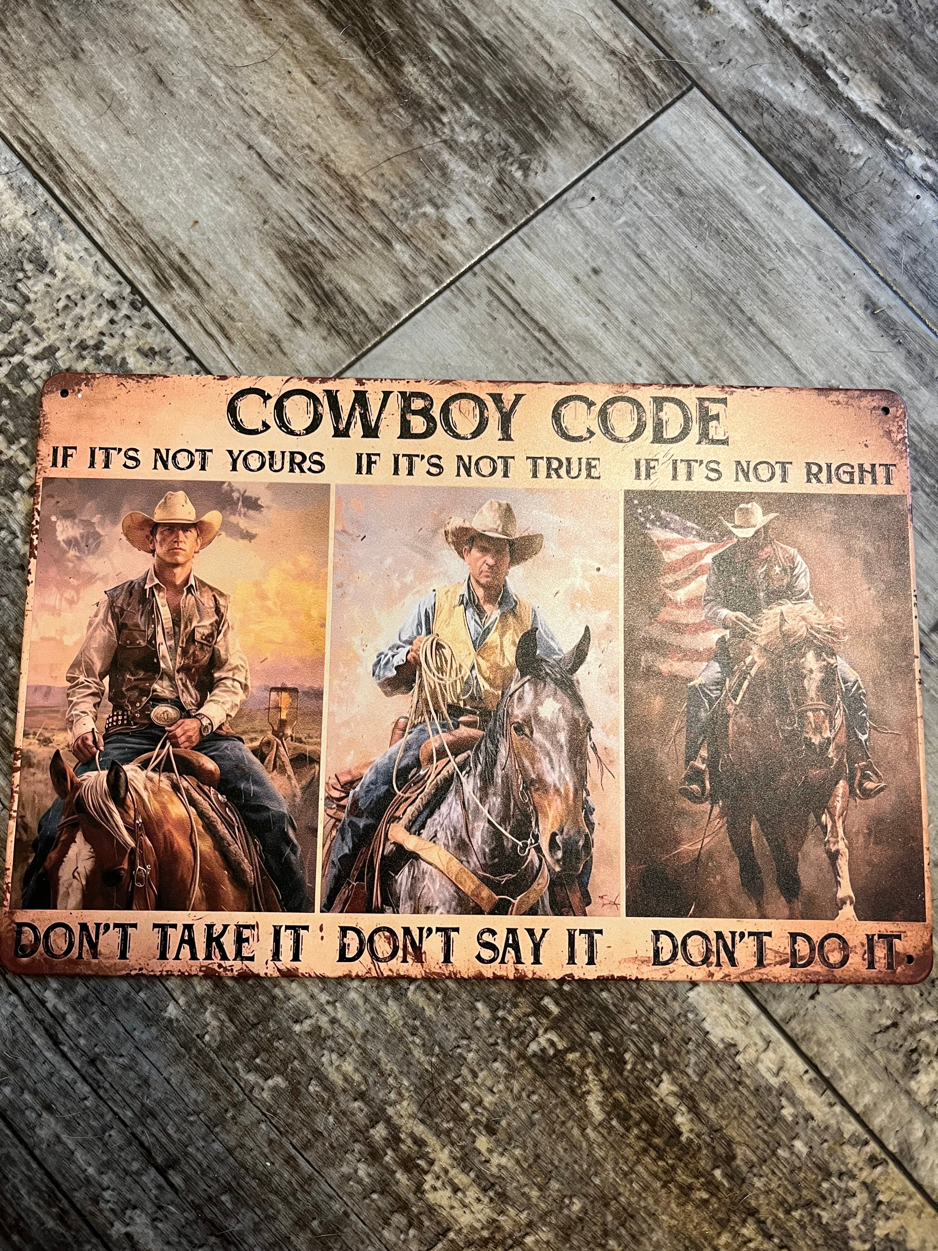 Vintage type tin sign